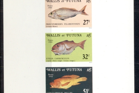 Wallis-Futuna-1980 Fish, Proof on card