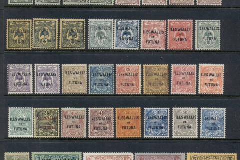 Wallis-Futuna-1920-28 Opts. On New Caledonia Kagu & Views