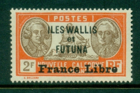Wallis-Futuna-1941-43 Pictorials Opt France Libre 2f