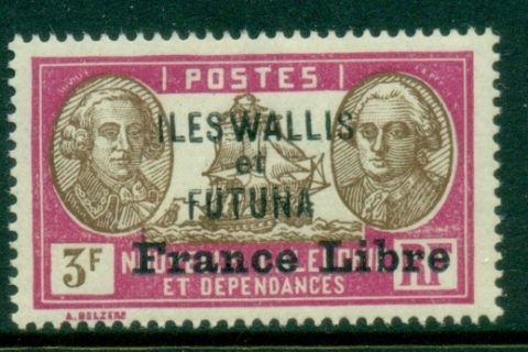Wallis-Futuna-1941-43 Pictorials Opt France Libre 3f