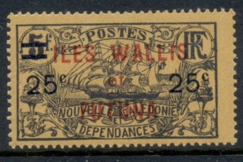Wallis-Futuna-1924-27 Pictorial Surch 25c on 5f