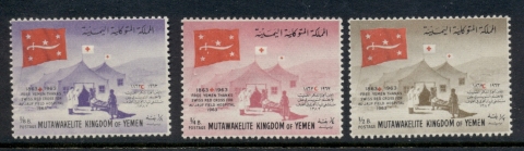 Yemen-Kingdom-1963-Mi52-54-Red-Cross-centenary-MLH