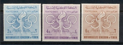 Yemen-Kingdom-1964-Mi72A-74A-Summer-Olympics-Tokyo-MLH