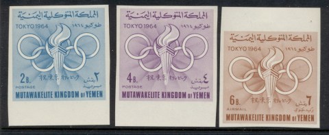 Yemen-Kingdom-1964-Mi72B-74B-Summer-Olympics-Tokyo-IMPERF-MLH