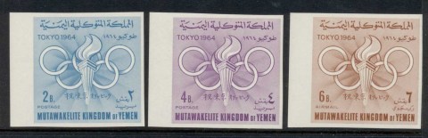 Yemen-Kingdom-1964-Mi72B-74B-Summer-Olympics-Tokyo-IMPERF-MUH