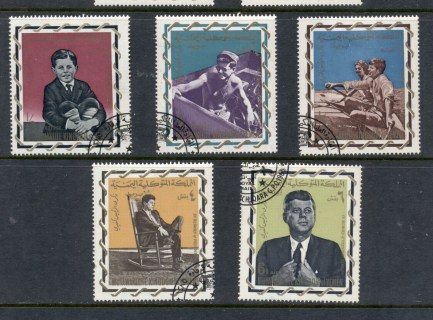 Yemen-Kingdom-1965-Mi139A-143A-JFK-Kennedy-CTO