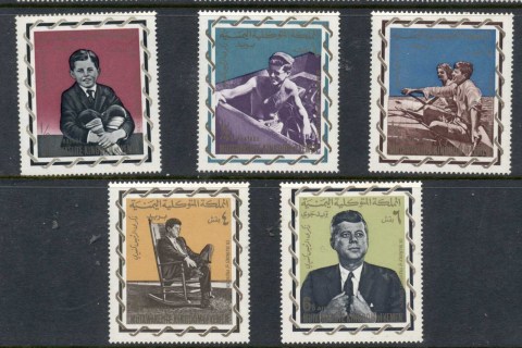 Yemen-Kingdom-1965-Mi139A-143A-JFK-Kennedy-MLH