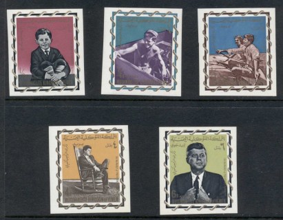 Yemen-Kingdom-1965-Mi139B-143B-JFK-Kennedy-IMPERF-MUH