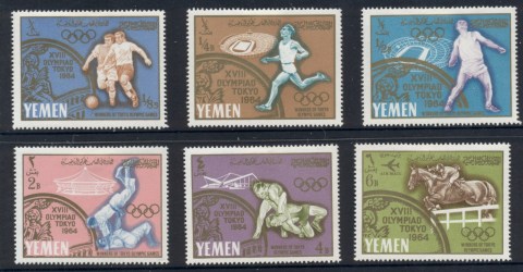 Yemen-Kingdom-1965-Mi196A-201A-Winners-of-the-Olympic-Games-1964-Tokyo-MLH