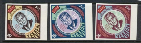 Yemen-Kingdom-1967-Mi251B-253B-3rd-Death-Anniversary-Of-JFK-Kennedy-IMPERF-MUH