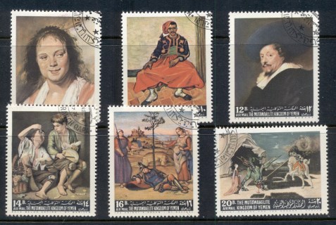 Yemen-Kingdom-1967-Mi290-295-Paintings-by-European-Masters-CTO