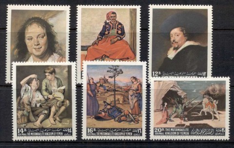 Yemen-Kingdom-1967-Mi290-295-Paintings-by-European-Masters-MUH