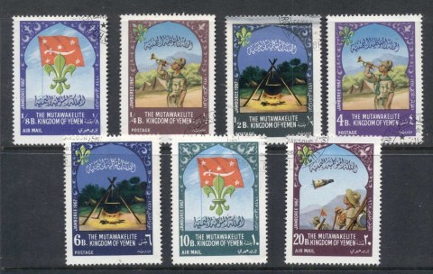 Yemen-Kingdom-1967-Mi365-371-World-Scout-Jamboree-Idaho-CTO