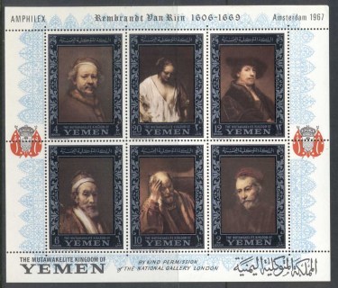 Yemen-Kingdom-1967-MiMS37A-Rembrandt-Paintings