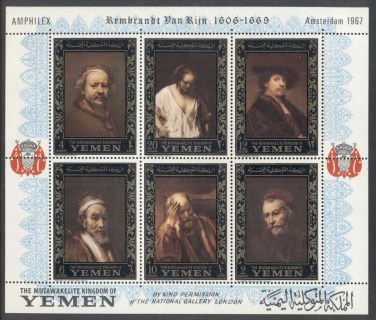 Yemen-Kingdom-1967-MiMSA37A-Rembrandt-Paintings