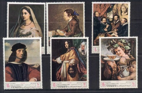 Yemen-Kingdom-1968-Mi503-508-UNESCO-Campaign-to-save-Florentine-Works-of-Art-MUH