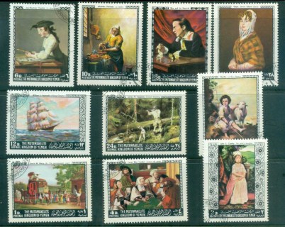 Yemen-Kingdom-1968-Paintings-CTO