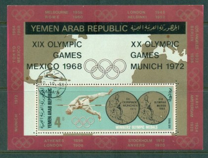 Yemen-Kingdom-1968-Winter-Olympics-Munich-72-Mexico-68-MS-CTO