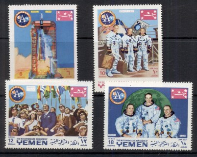 Yemen-Kingdom-1969-Mi781-784-Apollo-11-First-Manned-Moon-Landing-MUH