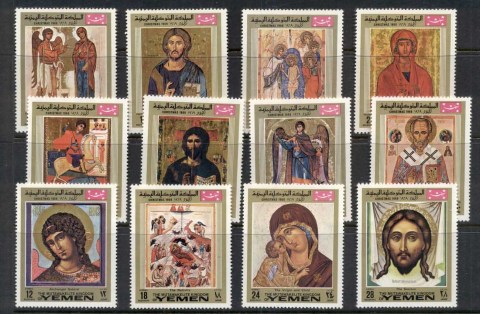 Yemen-Kingdom-1969-Mi915-926-Xmas-Icons-MUH