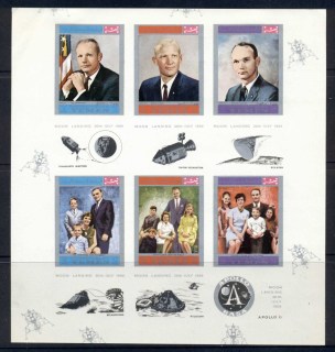 Yemen-Kingdom-1969-MiA809B-F809B-Astronauts-their-Families-sheetlet-IMPERF-CTO