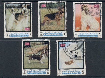 Yemen-Kingdom-1970-Mi1002-1006-Dogs-CTO