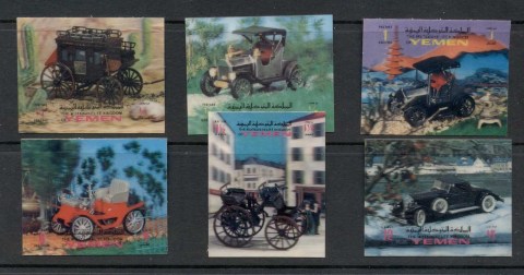 Yemen-Kingdom-1970-Mi10116-1071-Veteran-Cars-plastic-coated-3D-MLH