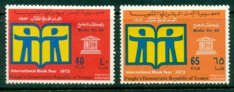 Yemen-PDR-1972-Mi134-135-International-Book-Year-MLH