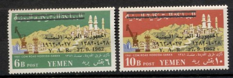 Yemen-YAR-1963-Mi301-302-Hodeida-Sanaa-Road-Opt-YAR-27-9-1962-MUH