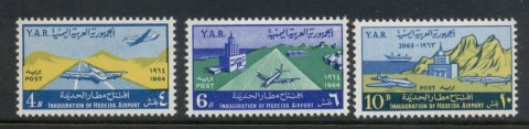 Yemen-YAR-1964-Mi349-351-Inauguration-of-Hodeida-Airport-MUH