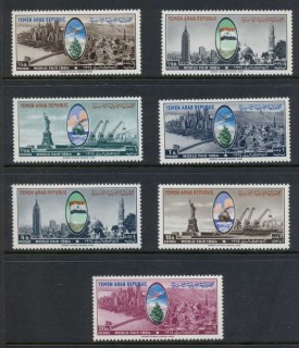 Yemen-YAR-1964-Mi352-358-World-Exhibition-New-York-MUH