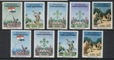 Yemen-YAR-1964-Mi368-376-Boy-Scouts-MUH