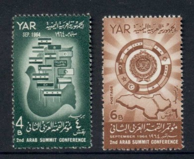 Yemen-YAR-1964-Mi400-401-Arab-Summit-Conference-MUH