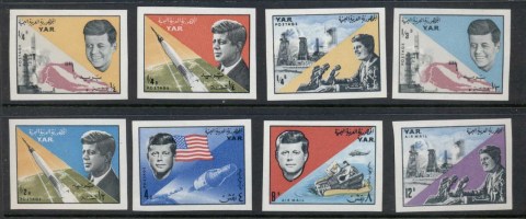 Yemen-YAR-1965-Mi432B-439B-President-JFK-Kennedy