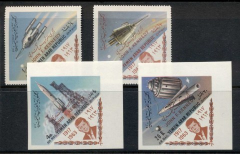 Yemen-YAR-1965-Space-Opt-John-F-Kennedy-MUH