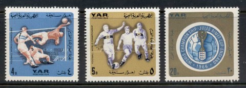 Yemen-YAR-1966-Mi25-27-1966-World-Cup-Soccer-Postage-Due-MUH