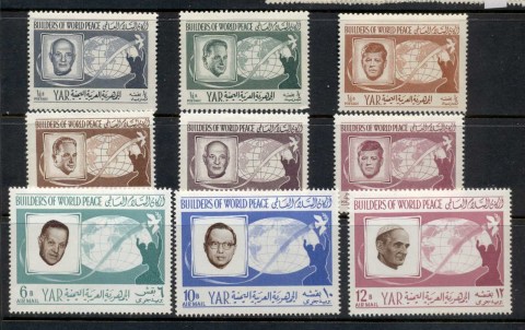 Yemen-YAR-1966-Mi475-483-Builders-of-World-Peace-MLH