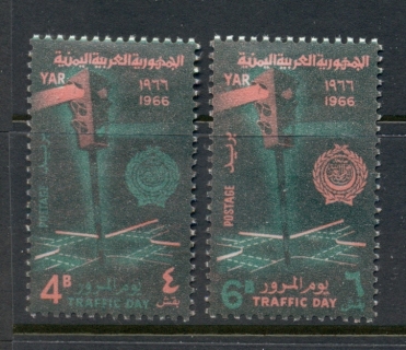 Yemen-YAR-1966-Mi512-513-Traffic-Day-MLH