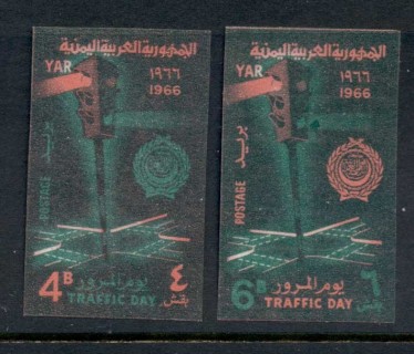 Yemen-YAR-1966-Mi512B-513B-Traffic-Day-IMPERF-MUH