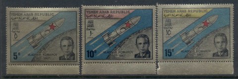 Yemen-YAR-1968-Mi710-712-Vladimir-Komarov-Death-Anniversary-Gold-paper-MLH