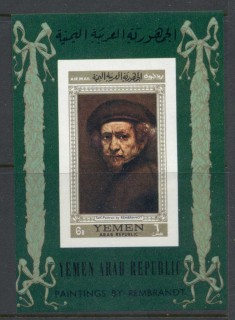 Yemen-YAR-1968-MiA74B-Paintings-by-Rembrandt-MS-IMPERF-MUH