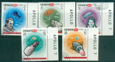 Yemen-YAR-1969-Apollo-7-Space-Mission-CTO