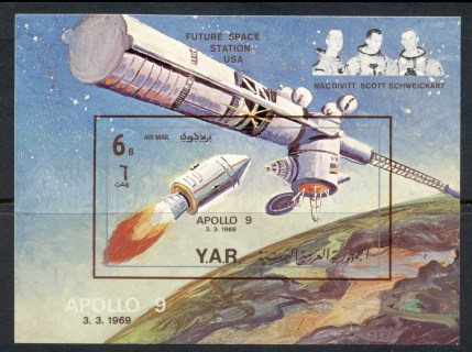 Yemen-YAR-1969-MiMS103-Apollo-9-MS-IMPERF-MUH