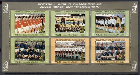 Yemen-YAR-1970-Mi1145-1150-Football-World-Championship