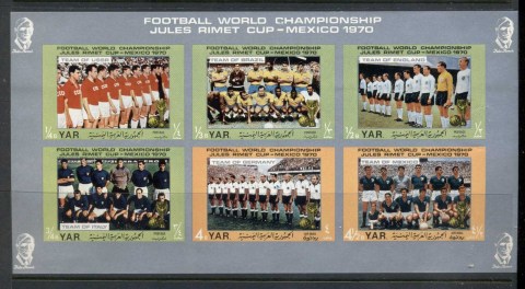 Yemen-YAR-1970-Mi1151-1156-Football-World-Championship