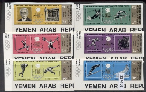 Yemen-YAR-1971-Mi1301-1306-International-Sport