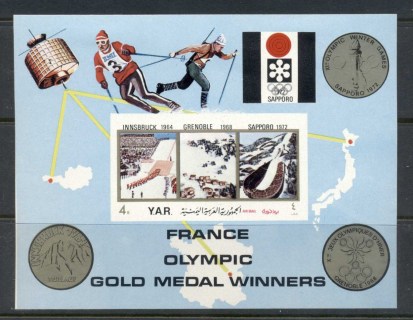 Yemen-YAR-1971-MiMS182-Olympic-Gold-Medallists-France-MS-MLh