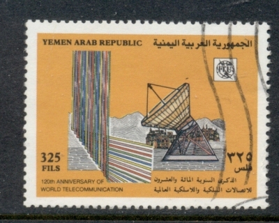 Yemen-YAR-1986-World-Telecommunications-120th-Anniversary-325f-FU