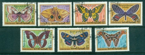 Yemen-YAR-1990-Butterflies-Moths-CTO