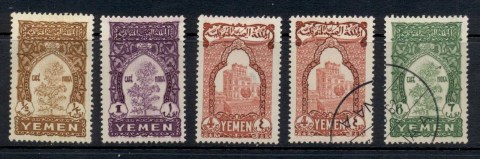 Yemen-1947-Mi47-52-Definitives-Country-Impressions-Asst-MLH-FU